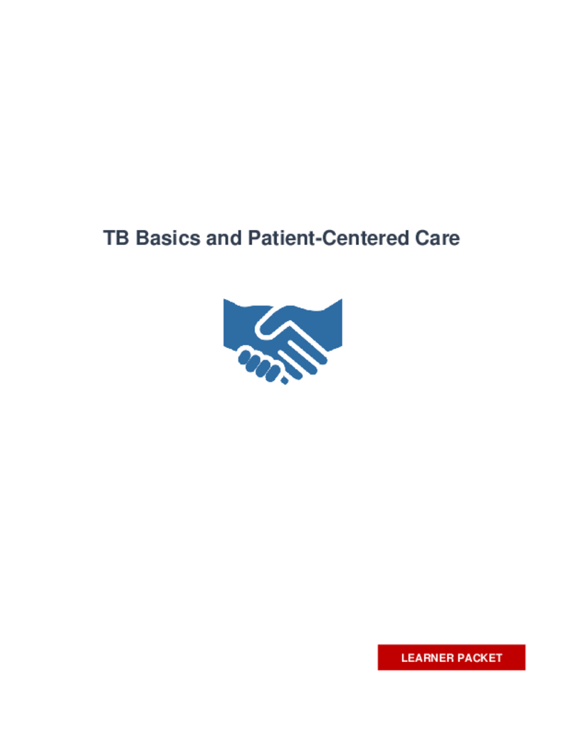 TB Basics and Patient-Centered Care [Course Materials] | Curry